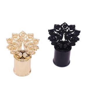 Quality Custom Black Peacock Tail Alloy Bottle Cap Metal Perfume Cover Wholesale Of Wine Bottle Cap wholesale