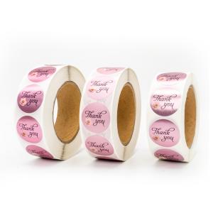 Quality ECO Paper Thank You Sticker Labels Printing CMYK Color For Packaging wholesale