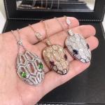 Hot Selling Fashion Necklace Pure 18k Gold Serpenti Necklace With Natural