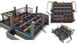 Quality 271M2 Fashion Design Middle Size Multifunction Indoor Trampoline Park Guaranteed Quality Best Selling Trampoline Park wholesale