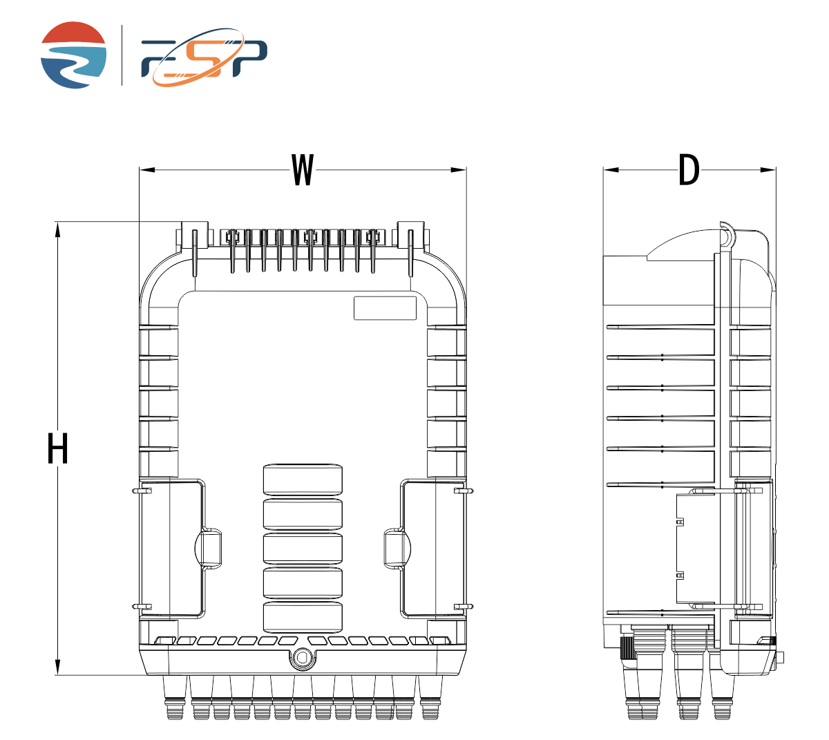 PC ABS 16 Cores FTTH Fiber Optic Terminal Box for Wall and Pole Mounting in Outdoor