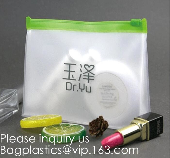 Fashion Travelling Heat-Sealed Clear EVA Cosmetic Bag With Yellow Snap Button And Rubber Handle Pouch By L'Oreal, Sedex