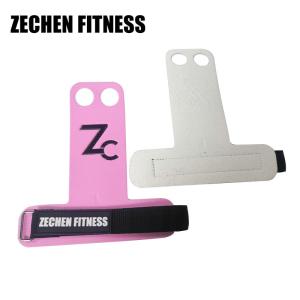 Quality Gymnastics Palm Crossfit Carbon Fiber Hand Grips Pink 2mm Leather Fitness Gym For Women wholesale