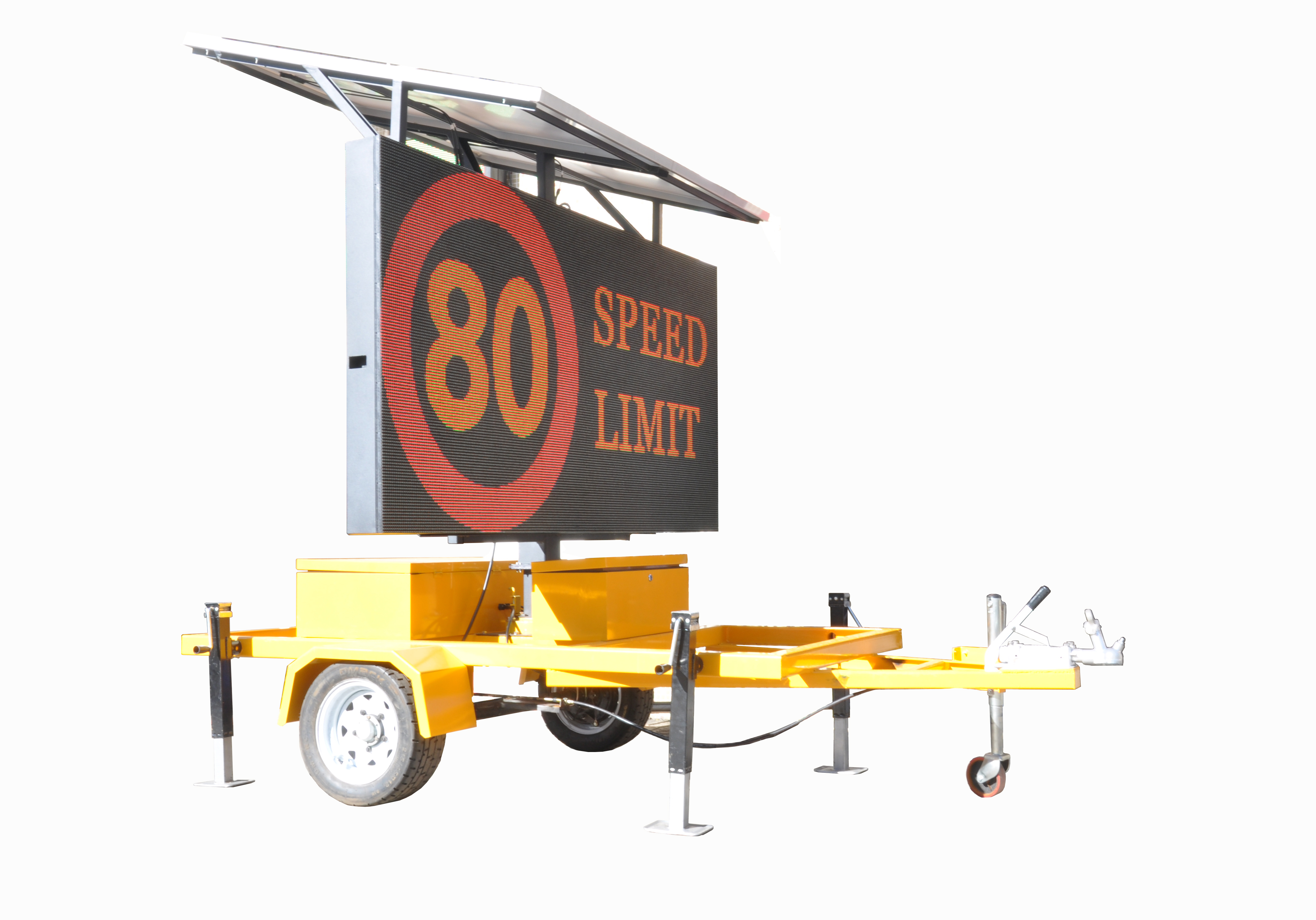 Traffic Road Arrow Message Guidance LED Sign Trailer 2.56x1.28m Vms Led Display