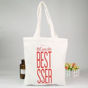 Quality Promotional Blank White 100% Cotton Printed Reusable Shopping Bags With Handles wholesale