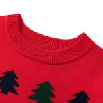 custom 100% cotton cartoon double jacquard kids ugly christmas sweater knit