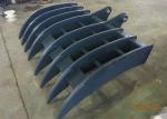 Hyundai Excavator Bucket Attachments With 8 Ribs / Long Shank