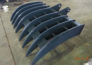 Quality Hyundai Excavator Bucket Attachments With 8 Ribs / Long Shank wholesale