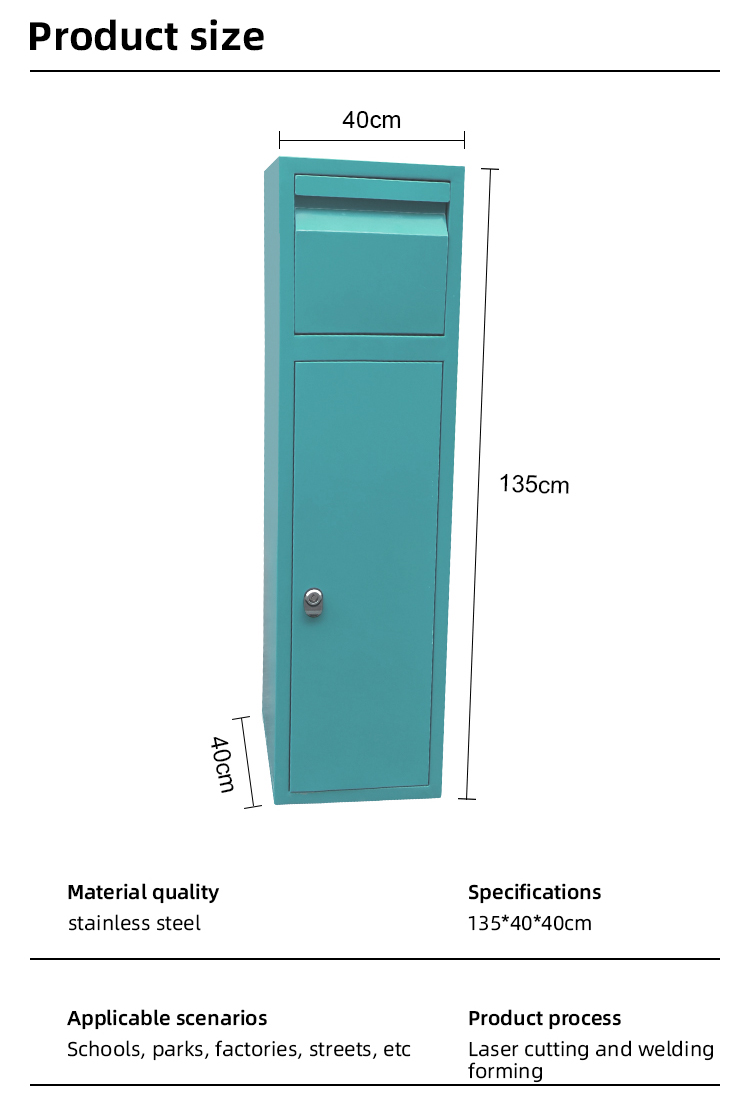Stainless Steel Tall Garbage Bin Recycling Trash Can 4 - 5mm Floor Customized