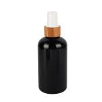 Round Shoulder Cosmetic Spray Bottle Natural Bamboo PET Perfume Spray Bottle