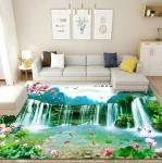 3D Lavender Tulip Pattern Household Bedroom Living Room Floor Carpet Special