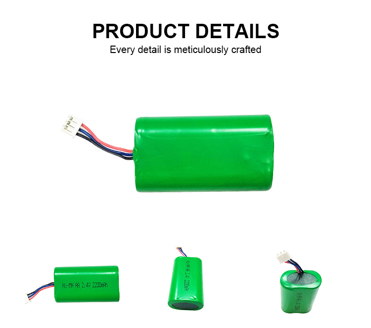 Custom Nickel Rechargeable Battery 2200mah 2.4v Nimh Battery Pack RoHS