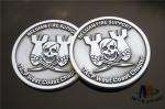 Custom Made Souvenir Coins , Skull Relief Coins Antique Sliver Plated No Colors