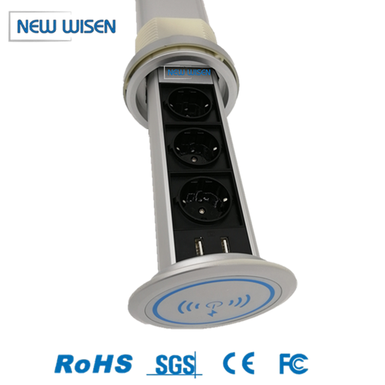 110V-250V Aluminum Alloy Power Electric Plug Socket Tower For Kitchen