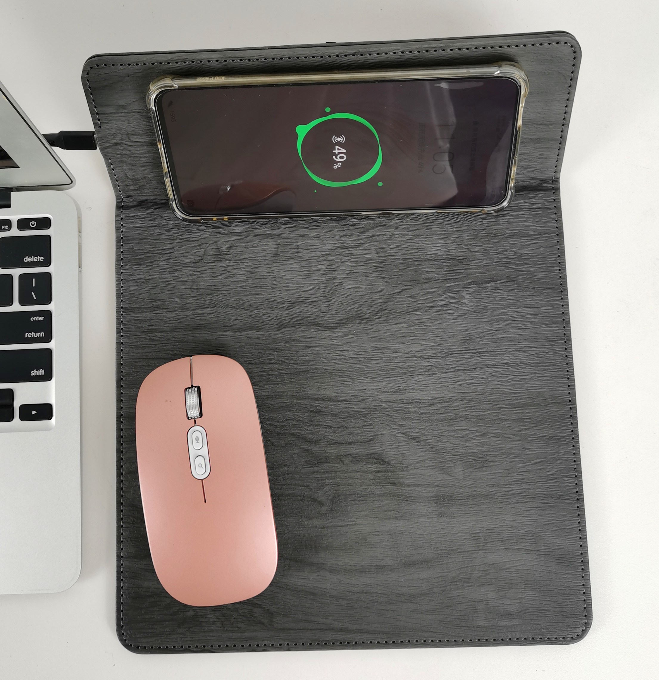 30x22x7cm Washable Wireless Charging Mouse Pad Collapsible Non Slip