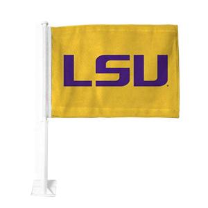 Quality LSU Flagolden car flags screen printed high quality wholesale