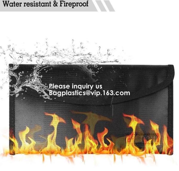 waterproof and fireproof resistant document bag,Lock Box Bag For Documents Money