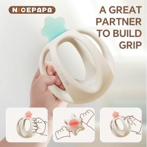 China New arrival Safe silicone teether does not hurt baby product teeth health Sensory development (Blue) on sale