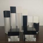 Square Acrylic 100ml 120ml PMMA Vacuum Lotion Bottle