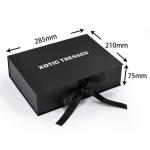 Custom High End Black Magnetic Box Clothing Cardboard Gift Packet Box Human Hair