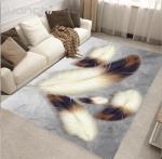 Feather Pattern polyester Fiber Living Room Floor Carpet Special Style