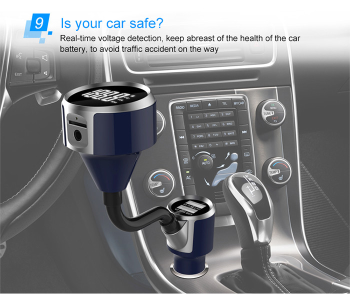 LCD Display Bluetooth Car Charger Transmitter MP3 Player 20Hz - 20Khz