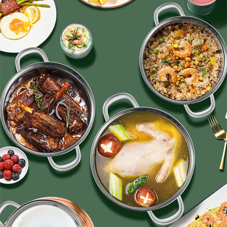 Multifunction 8pcs 5 Layer Bottom Die-cast Stainless Steel Pots And Pans Ollas Soup Pot Set Cookware Set