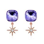 0.12oz 2.2x1cm Sterling Silver Jewelry Earring S925 Engagement Spearl Dangle