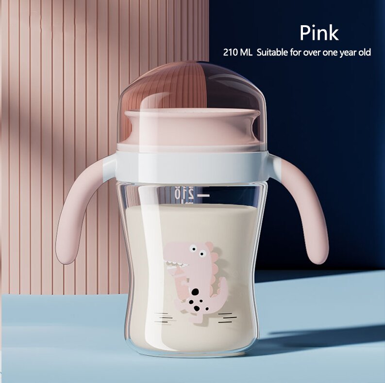 Wide Neck Infant Water Sipper Age 7 - 12 Years Baby No Spill Water Cup With Straw
