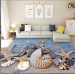 3D Sea Beach And Shell Household Bedroom Living Room Floor Carpet Special Style