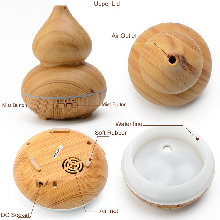 Light Wood Grain Cool Mist Humidifier
