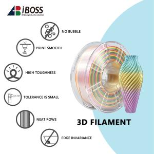 Quality PLA Silk Rainbow Filament Toughness Enhanced 3D Print Rainbow Filament wholesale