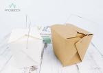Brown Kraft Paper Takeaway Boxes Disposable Food Packaging 26oz / 32oz With
