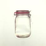 Disposable PET12 Custom Shaped Bags 80g Clear Plastic Zipper Pouch