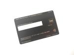 Big Chip Hole Frosted Laser Engrave Matt Black Metal Cards