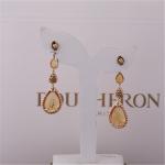 18K Yellow Gold Serpent Boheme 4 Motifs Earrings Citrine Pendant Earrings XS and