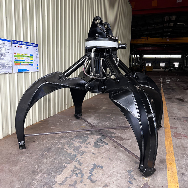 5 Finger Hydraulic Rock Grab for 20-24 Ton Excavators, 1 CBM, 1200 KGS