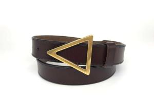 Quality Ladies Triangle Buckle 28mm Genuine Leather Wide Belts wholesale