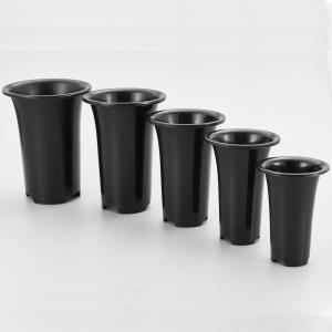 Quality Black Milano Tall Planter rpund Plastic Garden Flower Plant Herb Pots wholesale