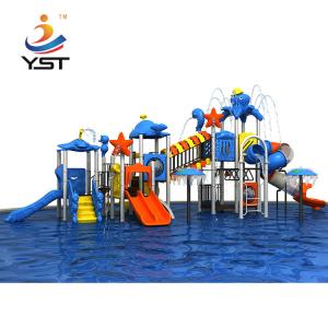 Quality Rose Wood / LLDPE Water Park Playground Equipment With Tunnel / Handrail wholesale