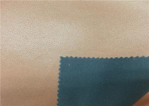 Quality Ladies Shoes Boots Faux Leather Material , Brown PU Fake Leather Fabric wholesale