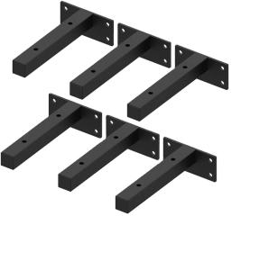 Quality Black Industrial Shelf Brackets for 8 Inch Decorative Floating Shelves 4mm/6mm Thickness wholesale