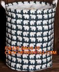 Organize Storage Natural Canvas Clothes Basket, Cute Round Canvas Bathroom