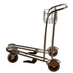 Duty Free Shop Travel Luggage Trolley Three Wheel Stainless Steel Luggage