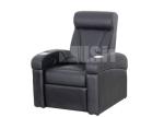 700mm Gravity Home Cinema Chairs Genuine Leather Material With Silver Cupholder