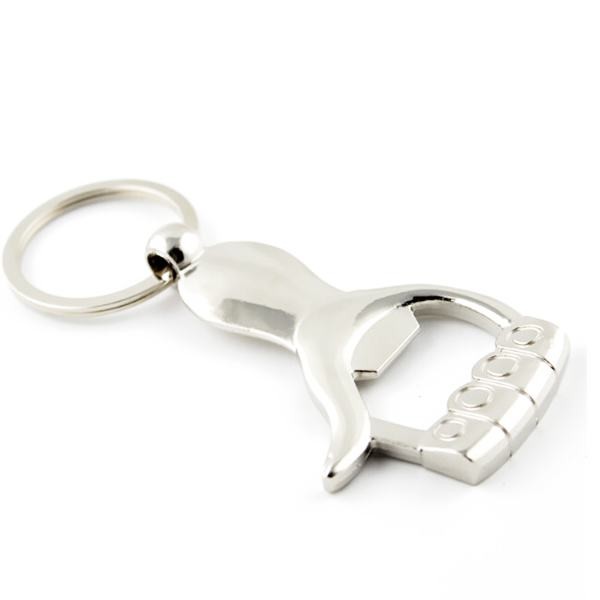 Custom cheap promotion gift die casting zinc alloy blank keychain thumb up like beer bottle opener, engrave logo