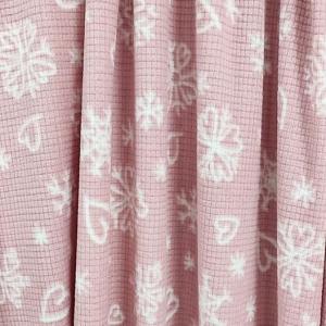 Quality Soft Jacquard Printed Pink Micro Polar Fabric 160gsm wholesale