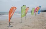 Knitted Fabric Custom Teardrop Flag Banner