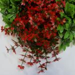 Customized Decorative Artificial Green Walls Plant Panel 20mm Plastic Foliage