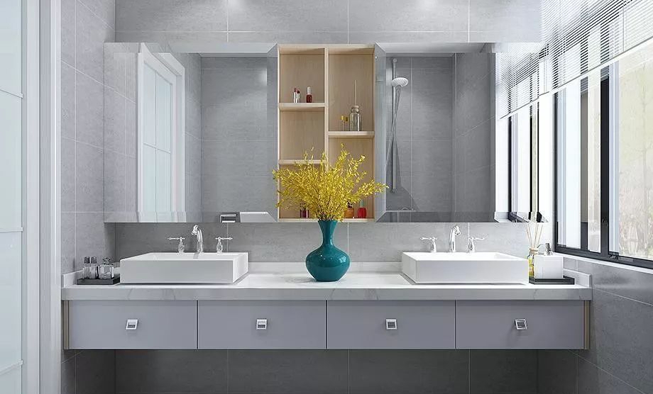 Rectangle Double Side Cabinet Waterproof Bathroom Vanity with Mirror Include Mirror Yes